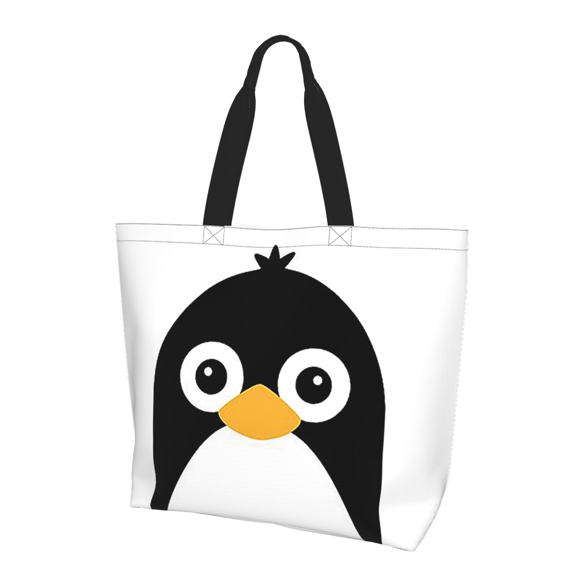 Women Bags Vector - Cute Vector Penguin Shopping Tote Bag