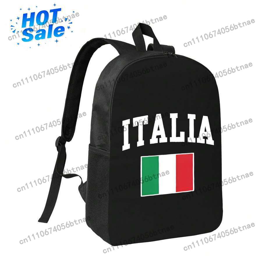 Women Bags Casual - Italia Flag Backpack Waterproof Lightweight Laptop