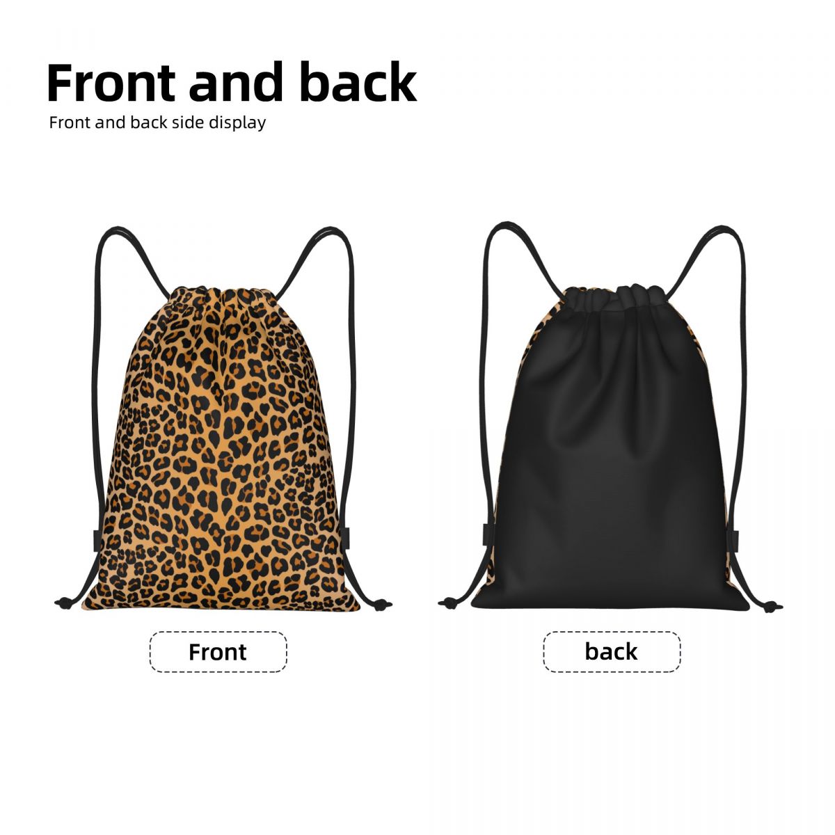 Custom Leopard Print Drawstrin - Women'S Yoga Bags recension och pris
