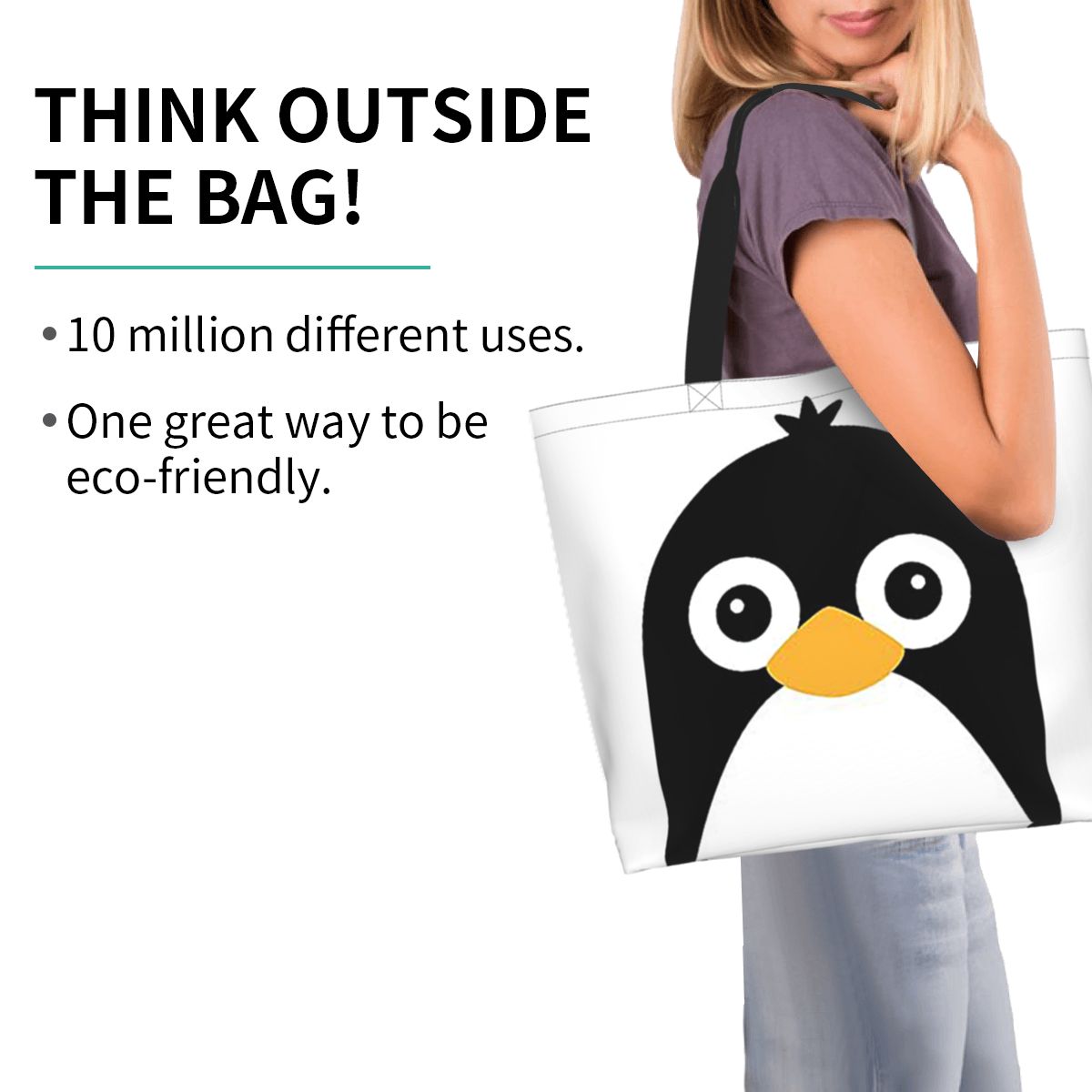 Cute Vector Penguin Shopping T - Women Bags Vector recension och pris