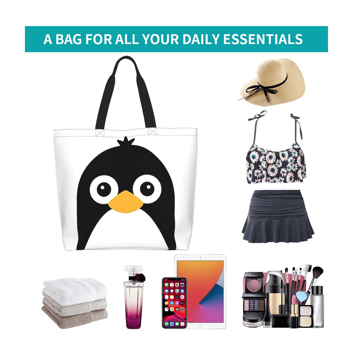 Cute Vector Penguin Shopping T - Women Bags Vector recension och pris