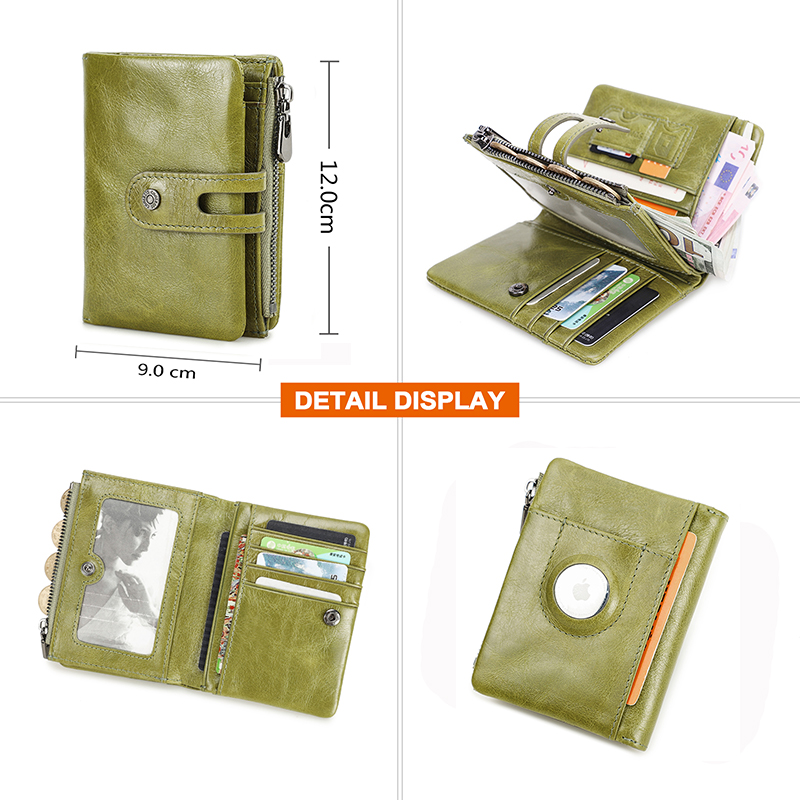 Oil Leather Women Wallets Shor - Women'S Young Bags recension och pris