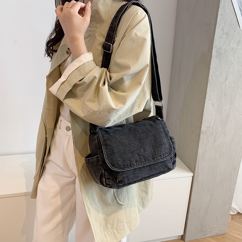 Vintage Denim Flap Messenger B - Women Bags Jeans recension och pris