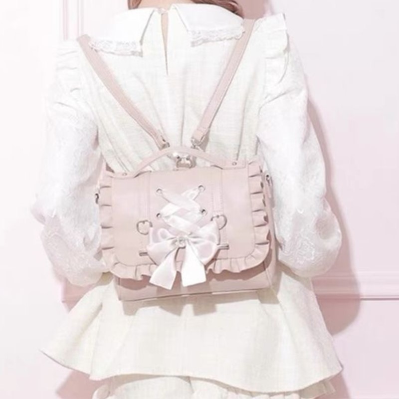 Sweet Bow Pink Mochila Women F - Women'S Japanese Bags recension och pris