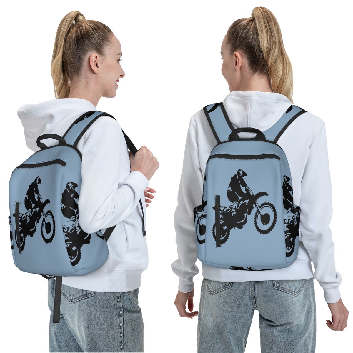 Moto X Dirt Bike Monotone Vect - Women Bags Vector recension och pris