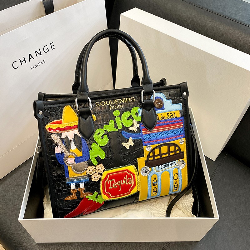 Design Patchwork Zipper 2026 H - Women Bags Discount recension och pris