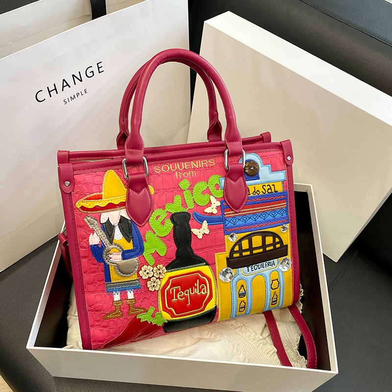 Design Patchwork Zipper 2026 H - Women Bags Discount recension och pris