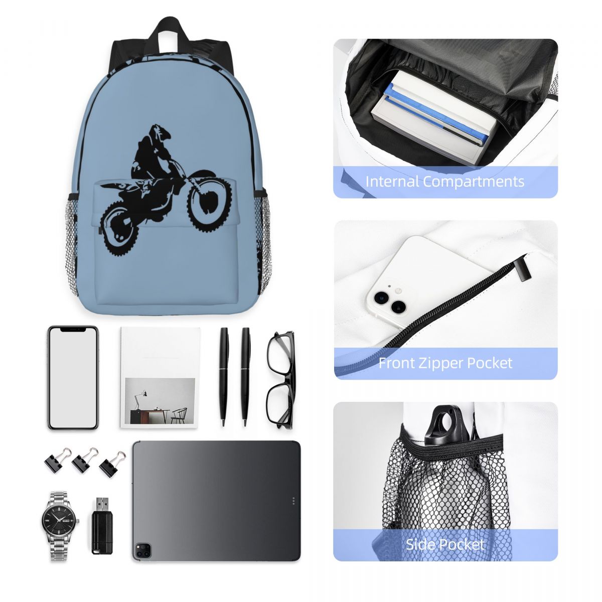 Moto X Dirt Bike Monotone Vect - Women Bags Vector recension och pris