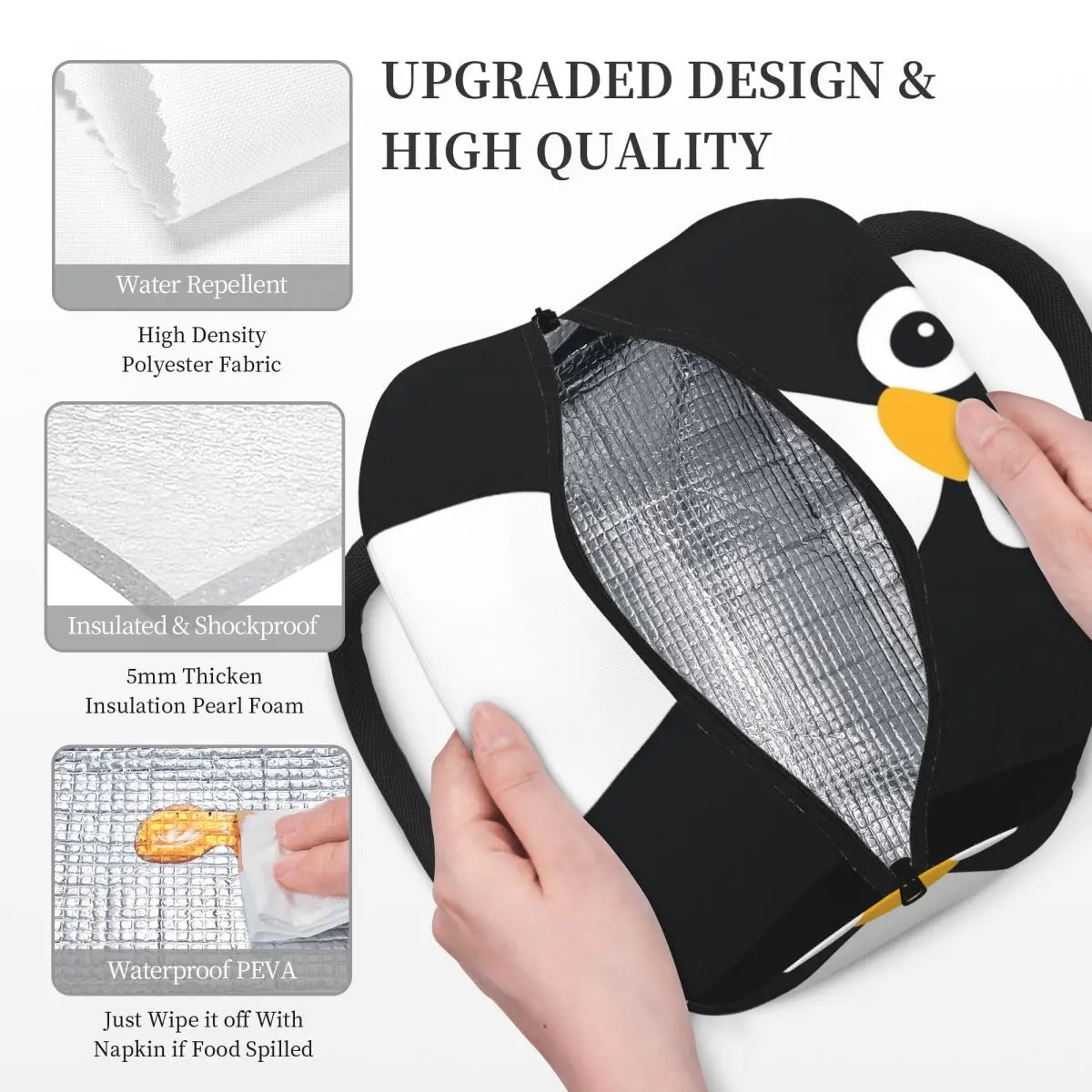 Cute Vector Penguin Insulated  - Women Bags Vector recension och pris