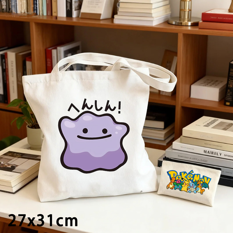 2PCS Pokemoned Canvas Bag and  - Women Bags Purses recension och pris