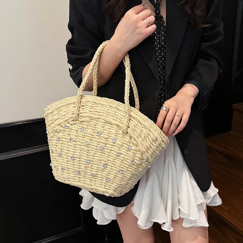 Straw Woven Diamond High Quali - Women Bags Branded Sale recension och pris